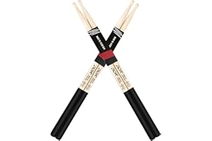 DIDA Drum Sticks for Drums, Natural Solid Wood丨Weight Balanced丨Non-Slip Grip, Live Performance & Drum Kit Practice Accessories, Percussion Drumsticks for Professional Beginner (2 Pairs, 5B)