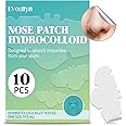 Eveellyn nose strips, Hydrocolloid Nose Patches to Unclog and Shrink Pores, Deep Cleansing Blackhead Remover Strips for Women Men (10 Count)