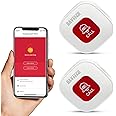 DAYTECH Tuya WiFi Smart SOS Call Button, Wireless Panic Button, Personal Alarm for Elderly Seniors Patient Disabled Handicapped, 2 Rechargable Emergency Buttons, only Supports 2.4GHz Wi-Fi, NO FEES