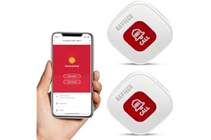 DAYTECH Tuya WiFi Smart SOS Call Button, Wireless Panic Button, Personal Alarm for Elderly Seniors Patient Disabled Handicapped, 2 Rechargable Emergency Buttons, only Supports 2.4GHz Wi-Fi, NO FEES