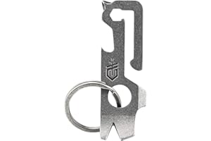 Gerber Gear Mullet Keychain - Multi-Tool Keychain with Pry Bar, Bottle Opener, and Wire Stripper - EDC Gear and Equipment - Stonewash