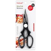 Proalet &Ccedil;ok Ama&ccedil;lı Mutfak Makası, 21 Cm, Paslanmaz &Ccedil;elik, Keskin, Tavuk, Balık, Deniz &Uuml;r&uuml;nleri, Et, Sebze Kesme Makası, Ergon