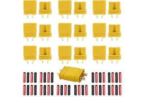 YOWOO POWER 10 Pairs Amass XT30U(XT30 Upgrade) Male Female Bullet Connectors Power Plugs Adapters with 20 Pairs Heat Shrink Tube for RC Lipo Battery ESC Electric self-Balancing Scooters