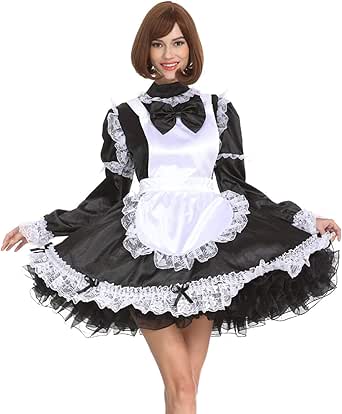 TIANXIAOQWE Sissy Lolita Cosplay Kleid - Übergroßes PVC-Kostüm Für Halloween-Partys