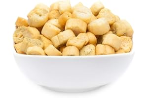 CRACKERSCOMPANY 1 x 5.5kg Rosmarin Croutons Semmelwürfel vegetarisch vegan und laktosefrei für Salat Suppe Knabberei