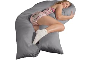 ‎TRAUMREITER Traumreiter Komfortkissen Jumbo XXL - multifunktionales Seitenschläferkissen: Lesekissen Schwangerschaftskissen Seitenschläfer Kissen Stillkissen XXL Kopfkissen Body Pillow (Grau)
