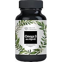 Omega 3 vegan - Premium: Mit EPA und DHA aus Algenöl (in Triglycerid-Form) - Laborgeprüft, nachhaltig und von Natur aus…