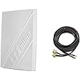 Multi-Band LTE / 4G Antenne für 800/1800/2600 MHz - Richtantenne mit bis zu 14dBi Leistungsgewinn, inklusive 10m TWIN-Kabel m
