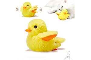 YNNHUDEEP Giocattolo interattivo per gatti, anatra gialla per gatti, peluche ricaricabile per gatti