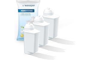 Wessper Wkład Filtrujący Wodę 3 SztukI TZ700D3, 467873, 575491, Brita Intenza do Ekspresów do Kawy | Kompatybilny z Siemens EQ 6,9, TI305206RW, Bosch TCZ7003 TCZ-7003 TCZ7033
