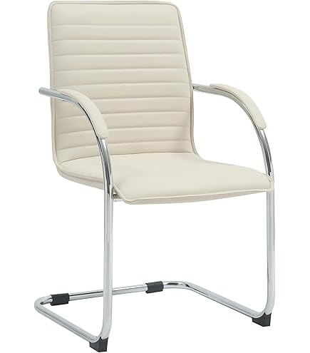 CLP Freischwinger Melina V2 Bürostuhl - Kunstleder Bezug Mit Chrom Gestell