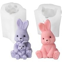Stampo In Silicone Per Pasqua A Forma Di Coniglio - 4 Forme Diverse