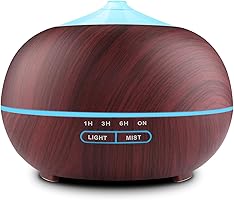 Tenswall Humidificador Ultrasónico 400ml, Difusor de Aromaterapia, Difusor de Aceites Esenciales, purificador de Aire...