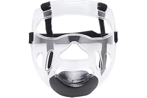 Oshhni Klare Taekwondo-Maske, Abnehmbarer Schutz, Kopfbedeckung, Kopfbedeckung, Gesichtsschutz, Gesichtsschutz, Verdickung für Kampfsport, Boxen, Sanda, Kinder