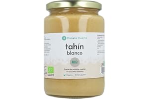PLANETA HUERTO BONSÁI PLANETA HUERTO | Tahín de Sésamo – Pasta de Semillas de Sésamo Negro con Alto Contenido Nutricional, Ideal para Platos Orientales y Recetas Saludables, Envase (350 g, Tahín Blanco)