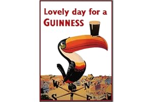Legendarte - Cartel Publicitario Vintage Lovely Day For A Guinness - Cuadro Lienzo, Impresión Digitalcm. 50x70