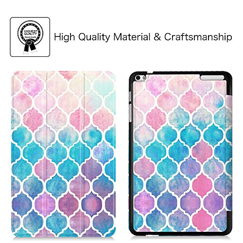 Fintie Huawei MediaPad T1 10.0 Hülle – Ultra Schlank Superleicht Ständer (SlimShell) Case Cover Schutzhülle Etui Tasche für Huawei MediaPad T1 10.0 LTE / WiFi (9,6 Zoll) Tablet-PC, Aquarell kariert - 3
