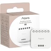 Aqara Matlı &ccedil;ift r&ouml;le mod&uuml;l&uuml; T2, Aqara Zigbee 3.0 g&ouml;bek gerekir, garaj kapıları ve kazanlar i&ccedil;in kuru temas modu, rulo şemsiy