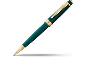 CROSS Bailey Light - Penna a sfera (tratto F, colore inchiostro: nero, con confezione regalo), vernice verde con raccordi dorati, 1 pezzo (1 pezzo)