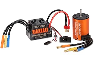 GoolRC 3650 3900KV Moteur Beushless Étanche avec Ensemble Combiné ESC 60A pour 1/10 RC Camion Voiture