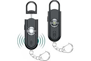 Naiicute Taschenalarm Persönlicher Alarm 2pcs, Selbstverteidigung Sirene, Sicherheit Schlüsselanhänger, LED Blitzlicht-Signal, Schrillalarm Notfallalarm für Frauen Kinder, Pfefferspray ko-Spray Ersatz
