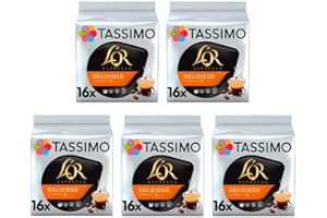 Tassimo L'OR Espresso Delizioso Coffee Pods x16 (Pack of 5, Total 80 Drinks)