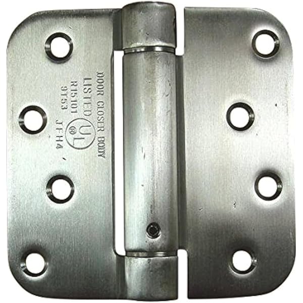 Penrod 4-Inch Ball Bearing Door Hinges (3 Pack) - Bright Brass, 5/8" Radius, For 1-5/8" To 1-3/4" Doors