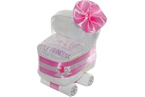 dubistda -WINDELTORTEN- Passeggino per pannolini rosa per ragazze – Torta di pannolini passeggino baby girl regalo per nascita
