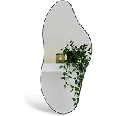 Ymahizax Asymmetrical Wall Mirror, 98 x 45 cm, Decorative Mirror for Bathroom and Hallway, Ideal for Makeup, Dressing Up, Han