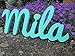 Produktbild Custom Nom Signes et plaques, Plaques pour nom, Mila, Nursery universitaire, cadeau de baptême, d'anniversaire, nouveau bébé, Mia Atelier