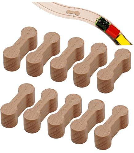 20 Connecteurs De Rails Pour Circuit Train En Bois - Extension Universelle, Jouet éducatif - 3