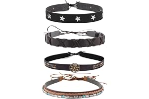 4 st cowboyhattband, läder hattband, västerländsk etnisk turkos justerbar hatt, lämplig för västerländska halmhattar, Vikt:, 49-56