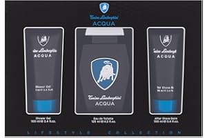TONINO LAMBORGHINI GOLF Tonino Lamborghini Acqua 3 Piece Gift Set: Eau De Toilette 125ml - Shower Gel 100ml - Aftershave Balm 100ml