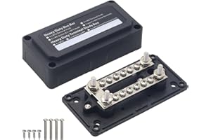 T Tocas Scatola BusBar da 100A - Modulo di distribuzione dell'alimentazione per moduli per impieghi gravosi con 12 viti e 4 prigionieri con morsetto M6