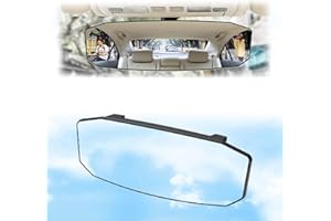 GUDALEA Retroviseur Interieur Voiture, Rétroviseur Conduite Accompagnée, Intérieur de Voiture Rétroviseur Remplacement Panoramique, Grand Angle Rétroviseur Miroir Auto Intérieur Anti-éblouissement