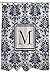 Produktbild Manuelle holzverarbeiter & Weavers Vorhang für die Dusche, Monogramm Buchstabe M, Damast blau