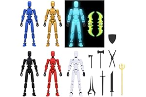 MerryXD 6 Pack Assembly Completed T13 Action Figure,Dummy Nova Titan Lucky 13 Action Figure 3D Printed Multi-Jointed Movable Toy