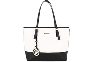 Gallantry - Sac Femme Grande Capacité XL - Cabas Chic Format A4 - Fourre-Tout Rayé Épaule Tendance