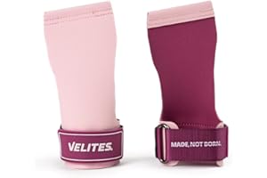 Velites - Official CrossFit® Games Quad Ultra Grips - No chalk and smooth bars - Wristbands and carry bag included - Pull-ups, muscle-ups and toes to bar
