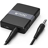 TROND Bluetooth V5.0 Transmitter Receiver, 2-in-1 Wireless 3.5mm Audio Adapter, AptX Low Latency, Smart Codec Indicator, 2 De