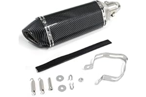 SAGREENY 38mm 51mm Universal Motorcycle Muffler Exhaust Slip on Exhaust Pipe with Silencers 1.5" 2" Removable DB Killer For Dirt Bike Street Bike Scooter ATV