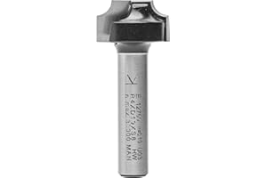 ENT EUROPEAN NORM TOOLS ENT 12760 Fresa para cuarto de círculo, en carburo, vástago (S) de 8 mm, diámetro (D) de 19 mm, NL 11 mm, R 4 mm, SL 32 mm