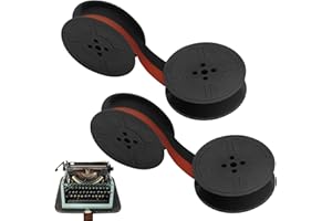 DONOONIS Nastro Macchina Da Scrivere, 2 Nastri Per Macchine Da Scrivere En Nylon Durevoli e Affidabili, Nastro Di Ricambio Bicolore Rosso e Nero Compatibili Con La Maggior Parte Delle Macchine Da Scrivere