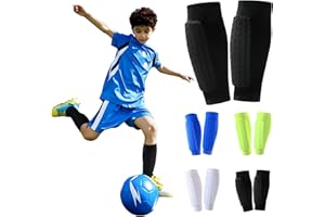 Shyllin 1 Par de Espinilleras Fútbol Niño, Transpirables y Antigolpes para Niños y Niñas, Ideales para Fútbol, Baloncesto, Ciclismo y Senderismo