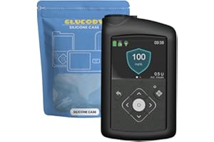 GLUCODY Schutzhülle aus Silikon für Medtronic Insulinpumpe, kompatibel mit Allen Medtronic-Modellen, langlebig (Schwarz)