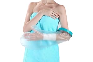 Fasola Wasserdichter Gipsschutz Arm, Verbandschutz Unterarm Erwachsene Für Gebrochener Hand, Handgelenk, Ellbogen, Finger, Wiederverwendbar Gips Duschschutz Bandagen Wunden und Verband Trocken Halten