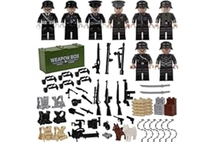 TAITUS 8Pcs Mini Military Figures Block Set, Military Amy Building Block Toy, Military Soldier Dolls with Weapon Accessories, Birthday Gifts for Children