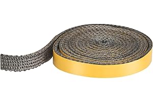 ACONDE Uszczelka do rury piecowej, wysoka odporność na temperaturę – 2 mm × 15 mm × 2,5 m, sznurek uszczelniający do pieca kominkowego, zapobiegający wyciekowi dymu – samoprzylepna uszczelka do rury