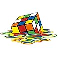 SIGNOOGLE Melting Rubiks Cube Graphics 3D Sticker for Car Dent and Bike Body Exterior Sports Decal 23 x 20 cm (Pack of 2)