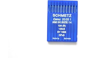 SCHMETZ - Agujas para máquina de coser industrial CANU 20:05 1, 134R, SY 1955,DPx5 tamaño 90/14